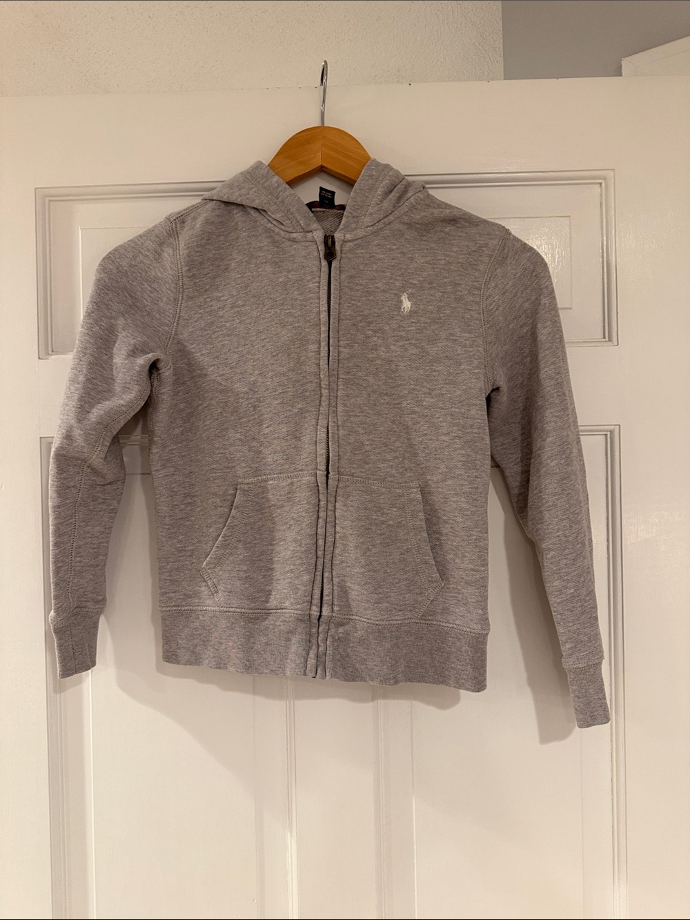 Ralph Lauren Kids Heather Gray Zip Hooded Sweatshirt